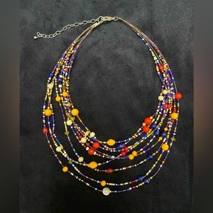 VINTAGE - Multicolor Cascade Necklace